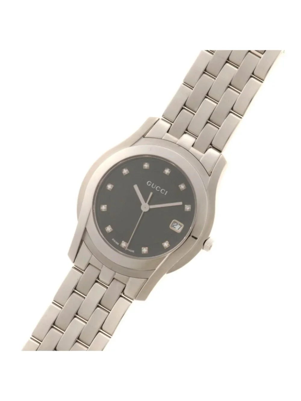 Gucci Watch Stainless Steel Black Dial Quartz
